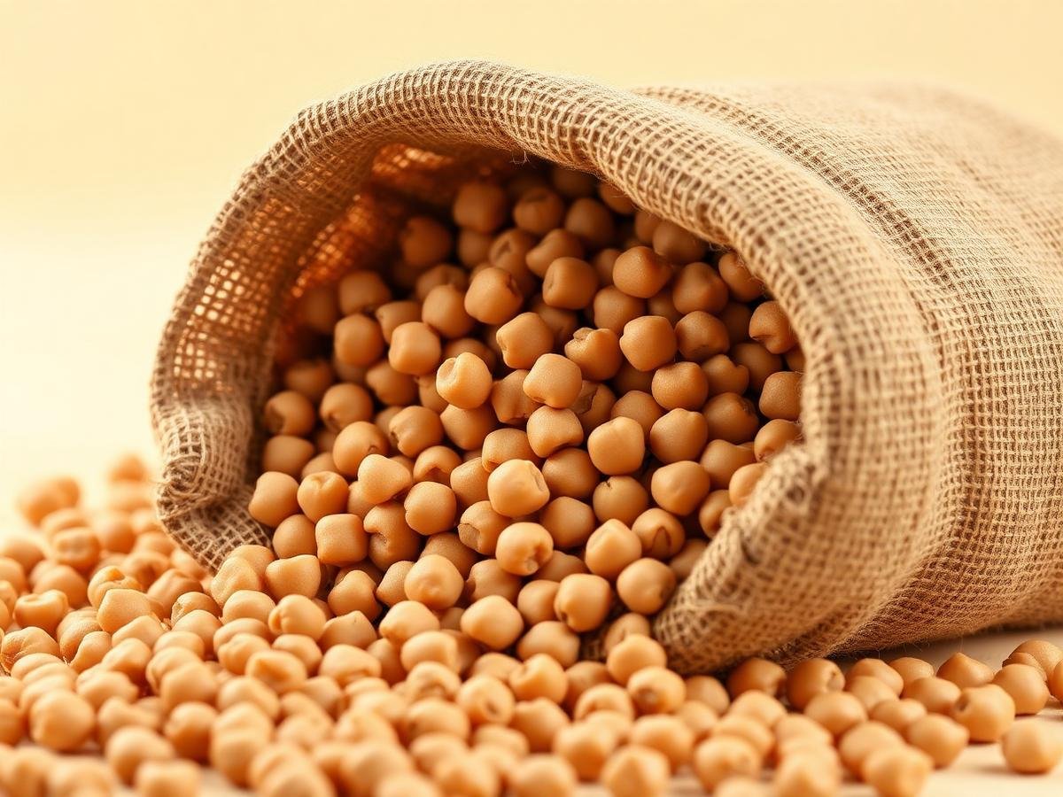 Kabuli chickpeas in a burlap sack — illustrative international sourcing category